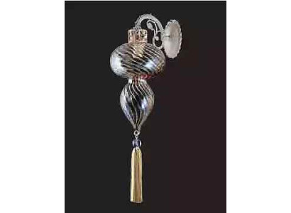 Wandlampe Wandleuchten Wandleuchte Lüster Wand Lampen Silber Glas Art