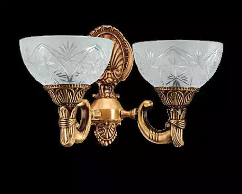 Wandlampe Wandleuchten Art Wandleuchte Lüster Wand Lampen Gold Glas