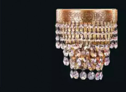 Wandlampe Wandleuchten Wandleuchte Lüster Wand Lampen Kristall Gold