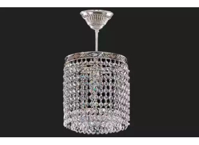 Lüster Deckenlampe Kristall Deckenleuchter Luxus Silber Kronleuchter