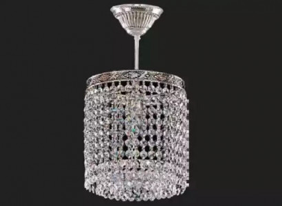 Lüster Deckenlampe Kristall Deckenleuchter Luxus Silber Kronleuchter