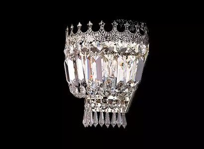 Wandleuchten Wandleuchte Wandlampe Lüster Wand Lampen Kristall Silber
