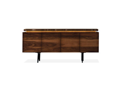 Designer Braune Holz Kommode Luxuriöses Sideboard Esszimmer Holzschrank