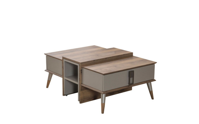  Moderner Brauner Couchtisch Kaffetisch Designer Sofatisch Beistelltisch