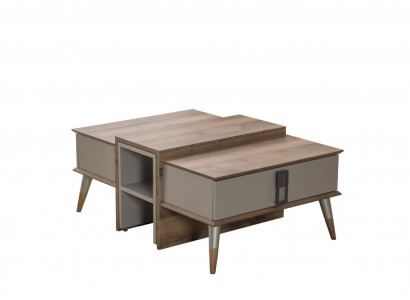  Moderner Brauner Couchtisch Kaffetisch Designer Sofatisch Beistelltisch