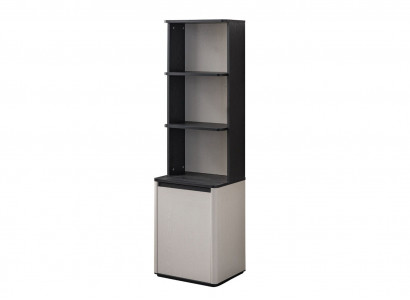 Weiß-schwarzer Bücherschrank Designer Bücherregal Kinder Standregal