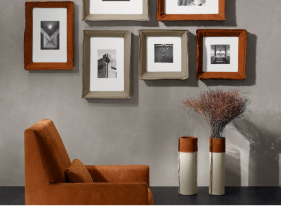 Sessel Sitz Modern Design Wohnzimmer Polster Einsitzer Textil Braun Stil Luxus