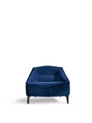 Sessel Möbel Modern Stoff Lounge Textil Luxus Sitz Relax Möbel Blau Prianera