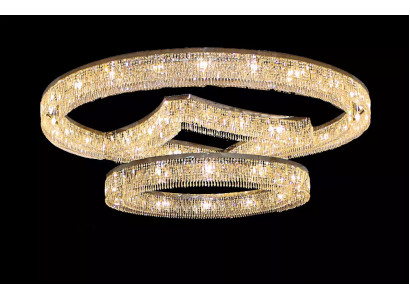 Kronleuchter aus verchromtem Edelstahl Kristall in Foyer Luxus Neu