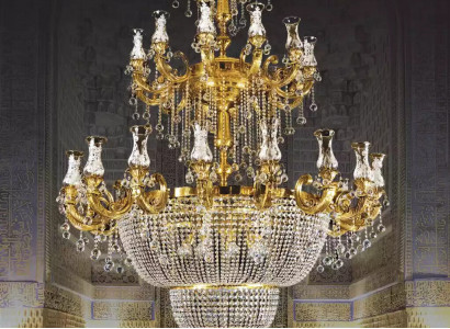 Kronleuchter Pendelleuchte Foyer Wohnzimmer Luxus Glanz Lampe 360 cm