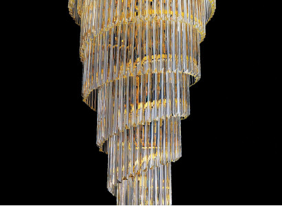 Kronleuchter Decken Pendel Kristalle Luster Goldene Wohnzimmer Leuchte