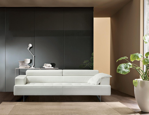 Polster Prianera Möbel Dreisitzer Sofa 3 Sitzer Sofas Luxus Leder Couchen Weiß