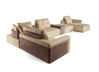 Wohnzimmer Ecksofa U-Form Couch Sitz Polster Garnitur Modern Sofa Neu