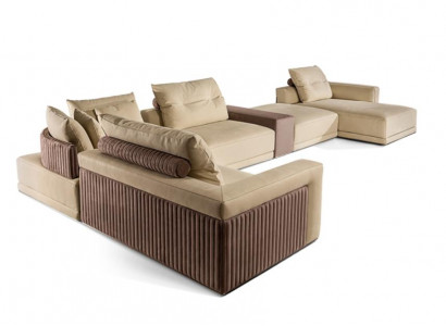 Wohnzimmer Ecksofa U-Form Couch Sitz Polster Garnitur Modern Sofa Neu