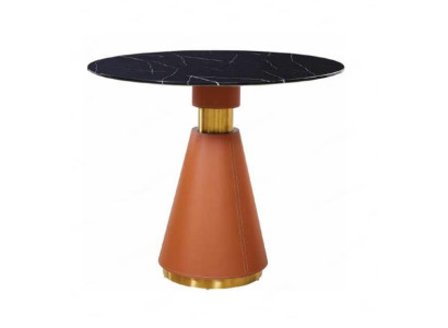 Esszimmertisch Runder Esstisch schwarz Rund Tisch Stil Modern Edelstahl Luxus