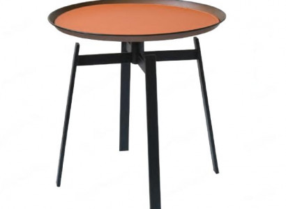 Wohnzimmer Runder Couchtisch orange Stil Moderne Edelstahl Tische Tisch