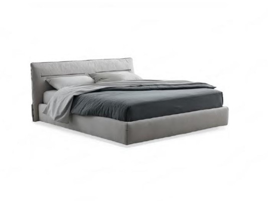 Bett Doppelbett schickes graues Bett Doppelbett für Schlafzimmer Betten