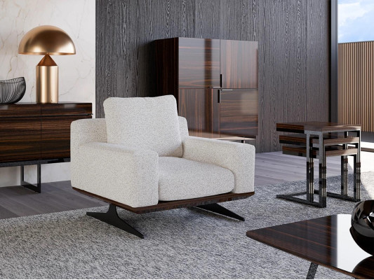 Wohnzimmer Einrichtung Luxus Textil Sessel Polstermöbel Modern Designer Möbel