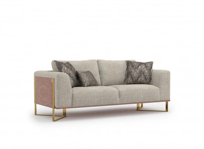 Zweisitzer Sofa Wohnzimmer Polstermöbel Design Couch Einrichtung Textil Neu