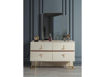 Schlafzimmer Set Kommode Elegantes Spiegel Moderne Luxus Möbel Neu 2tlg