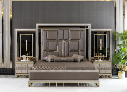 Bett Braun Elegantes Schlafzimmer Design Schön Luxus Doppel Betten