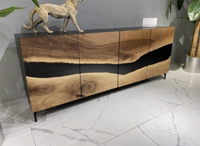 Epoxidharz Sideboard Kommode Braun Wohnzimmer Holz Anrichte Moderne