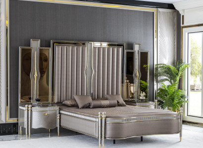 Bett Grau Schön Polster Design Luxus Doppel Schlafzimmer Betten Möbel