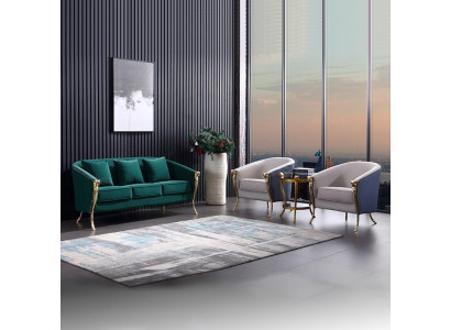 Luxus Sofagarnitur 3+1+1 Sitzer Grüne Sitzmöbel Wohnzimmer Möbel Modern