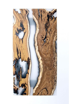 Küchentisch Esstisch Epoxidharz Esszimmertisch Tisch 160 cm Holz Braun