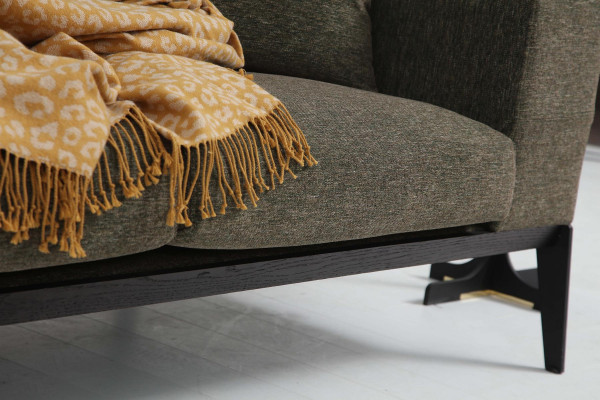 Moderne Grüne Sofagarnitur Zweisitzer Sessel Stoffmöbel Grau Luxus Set