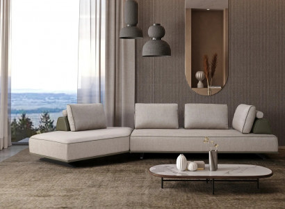 Ecksofa L Form Wohnzimmer Sofa Polstersofa Grau Stoffsofa Couch Modern