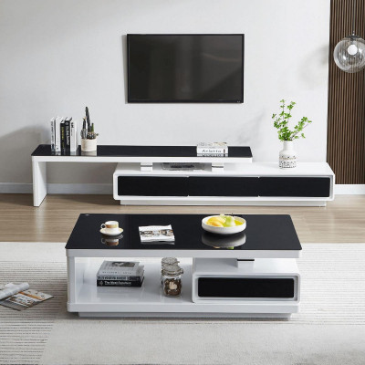  Designer Moderner Sideboard Schwarz-weiße Kommode TV-Ständen Luxus