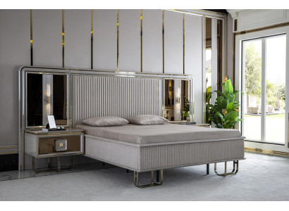 Bett Weiß Schön Design Modern Doppel Betten Schlafzimmer Elegantes Möbel Neu