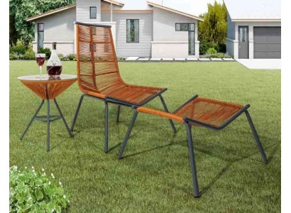 Modern Set für Ihren Garten Besteht aus Sessel Hocker und Beistelltisch