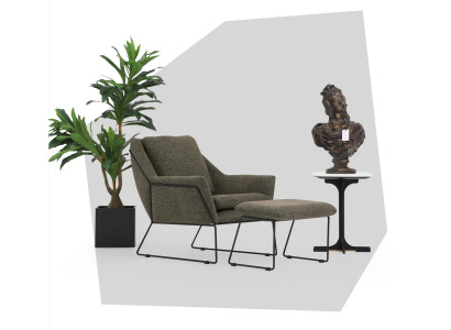 Moderner Grüner Sessel Cocktailsessel Ohrensessel Wohnzimmermöbel Design