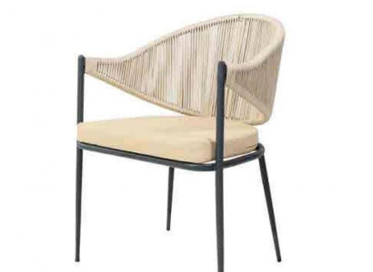 Beiger Stuhl Einsitzer Polstermöbel Esszimmer Stühle Edelstahlelemente