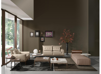 Sofagarnitur Prianera Design Sofa Sessel Polster Couchen 3tlg. Set Chaiselongue