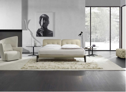 Moderne Doppelbett Schlafzimmer Beige Bett Möbel Holz Design Betten Prianera