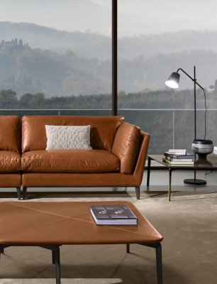 Sofa 3 Sitzer Braun Luxus Design Möbel Wohnzimmer Möbel Leder Prianera Stil Neu