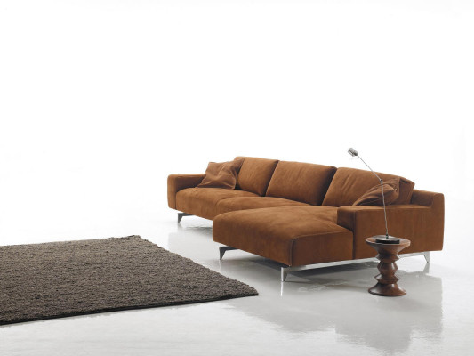 Ecksofa Braun Design Polsterung Couch Textil Wohnzimmer L Form Sofas Prianera