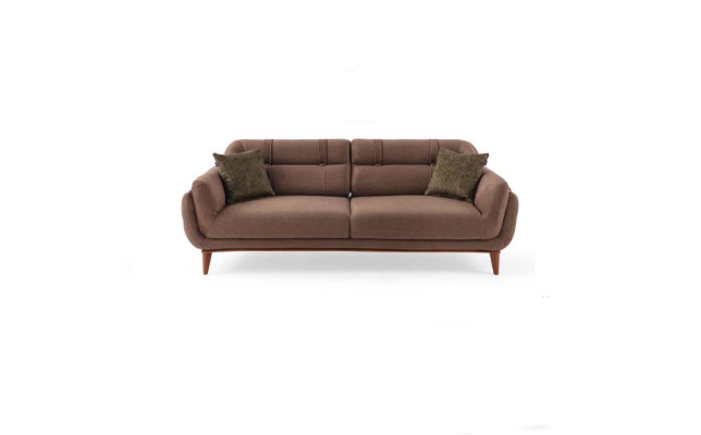 Brauner Polster Dreisitzer 3-Sitzer Wohnzimmer Sofas Exklusive Couch