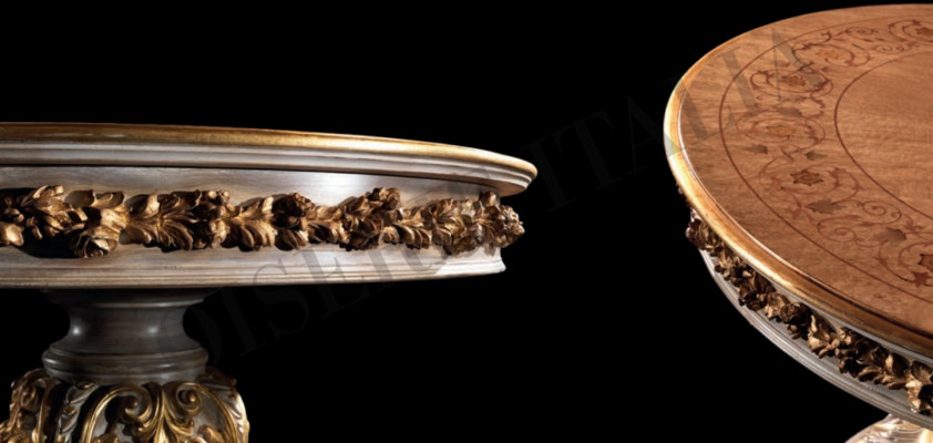 Esstisch Tische Runde Möbel Esstisch Luxus Rund Tisch Massiv Holz Italien Barock