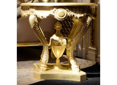Couchtisch Beistelltisch Holz Wohnzimmer Tisch Möbel aus Italien Vintage Gold