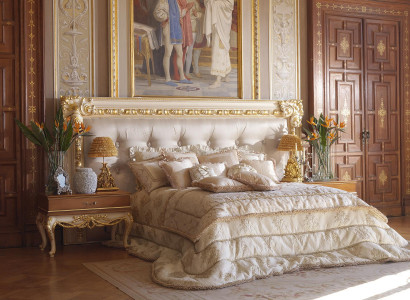 Chesterfield Bett Doppelbett Luxus Betten Poster Holz Italienische Möbel Neu