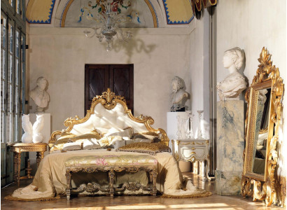 Chesterfield Bett Luxus Betten Holz Italienische Möbel Doppelbett Poster Neu