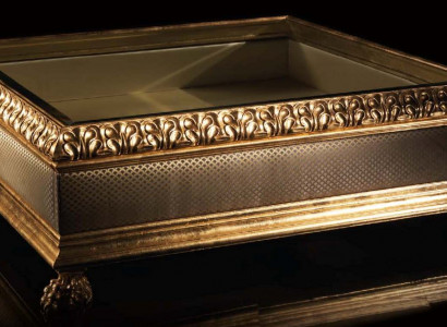 Luxus Couchtisch Glas Tisch Echtholz Möbel Wohnzimmer Tische Couchtische Italien