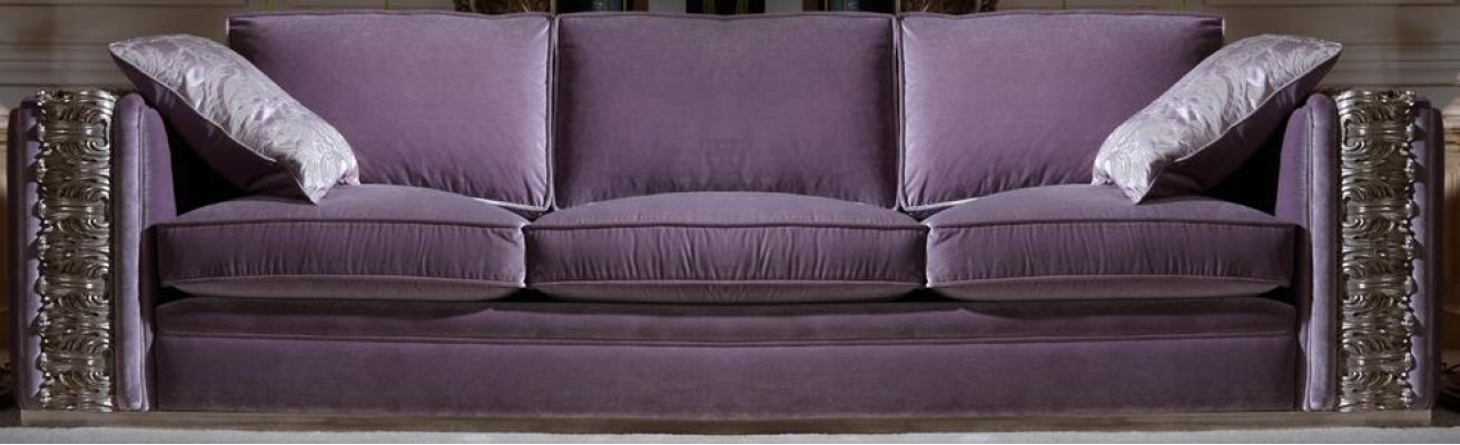 Klassisches Sofa Big xxl Couch Sofas Wohnzimmer Textil Viersitzer Italienische