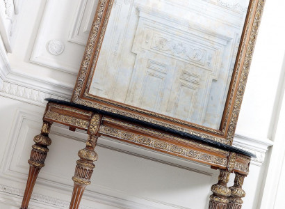 Möbel Stil Barock Konsolentisch Spiegel Holz Italienische Tische Konsolen 2tlg.