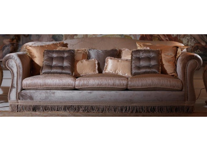 Sofa Dreibettzimmer Sofa 3-Sitzer Designer Sofa modernes Design Braun