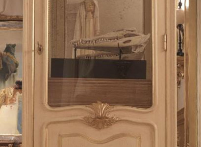 Möbel Massive Holz Vitrinen Glas Schrank Echtholz Anrichte Vitrine Wohnzimmer